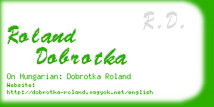 roland dobrotka business card